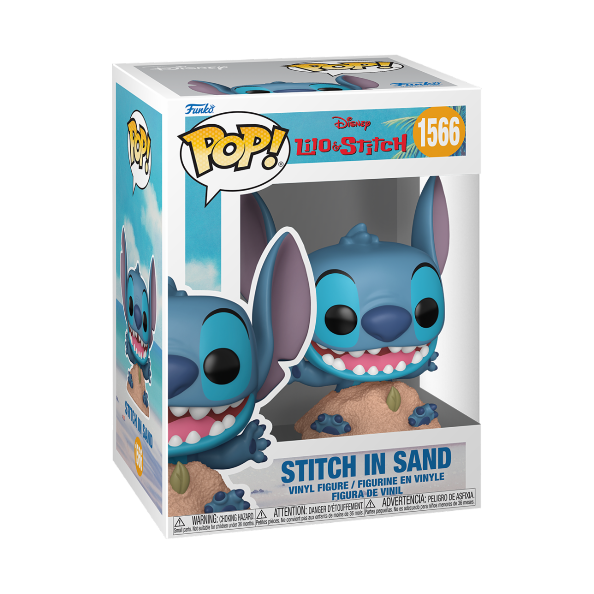DISNEY: LILO & STITCH - POP FUNKO VINYL FIGURE 1566 STITCH IN SAND 9CM