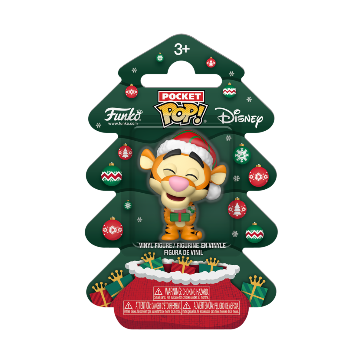 DISNEY: WINNIE THE POOH HOLIDAY - POP FUNKO POCKET VINYL FIGURE - TIGGER 4CM
