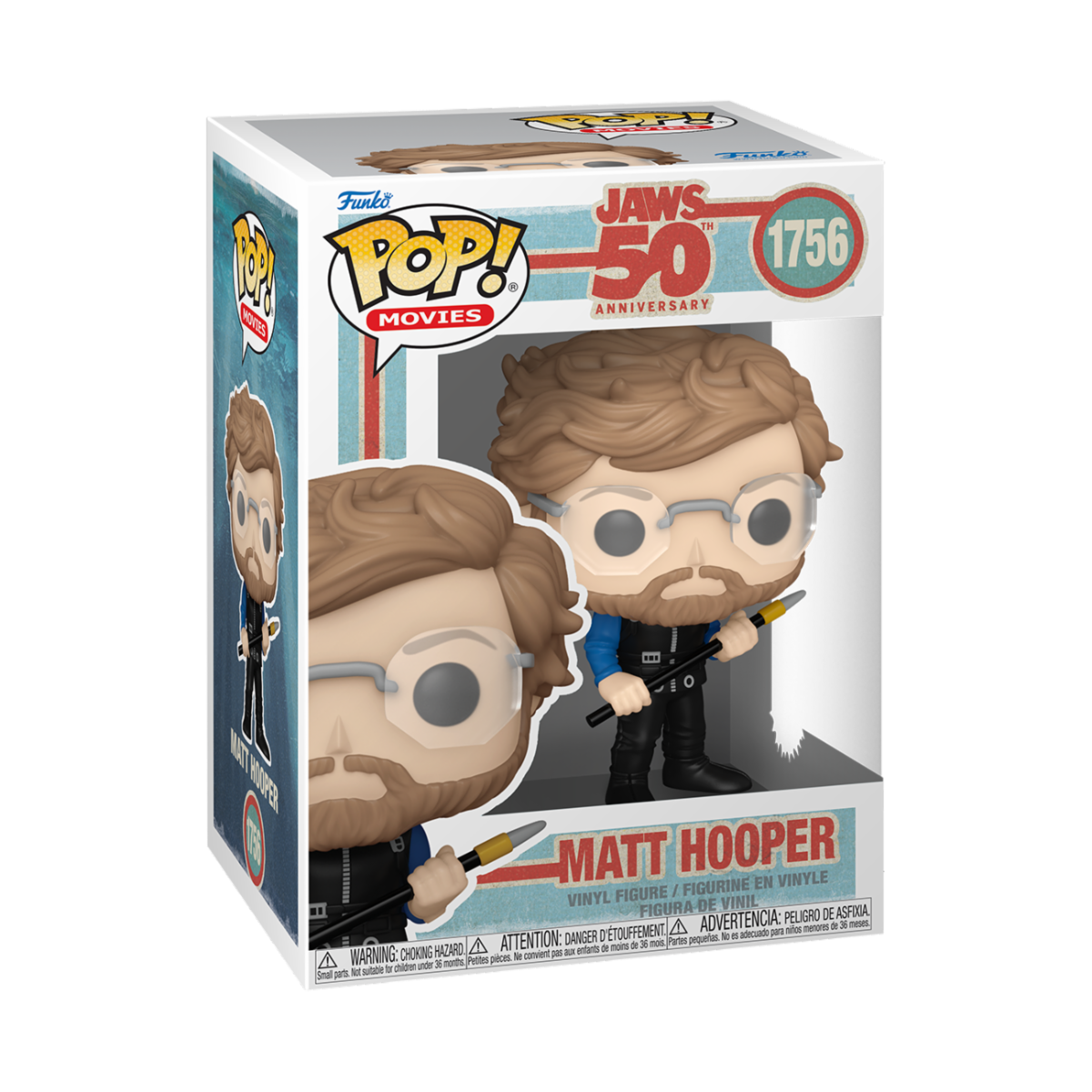 JAWS: 50TH ANNIVERSARY - POP FUNKO VINYL FIGURE 1756 MATT HOOPER 9CM