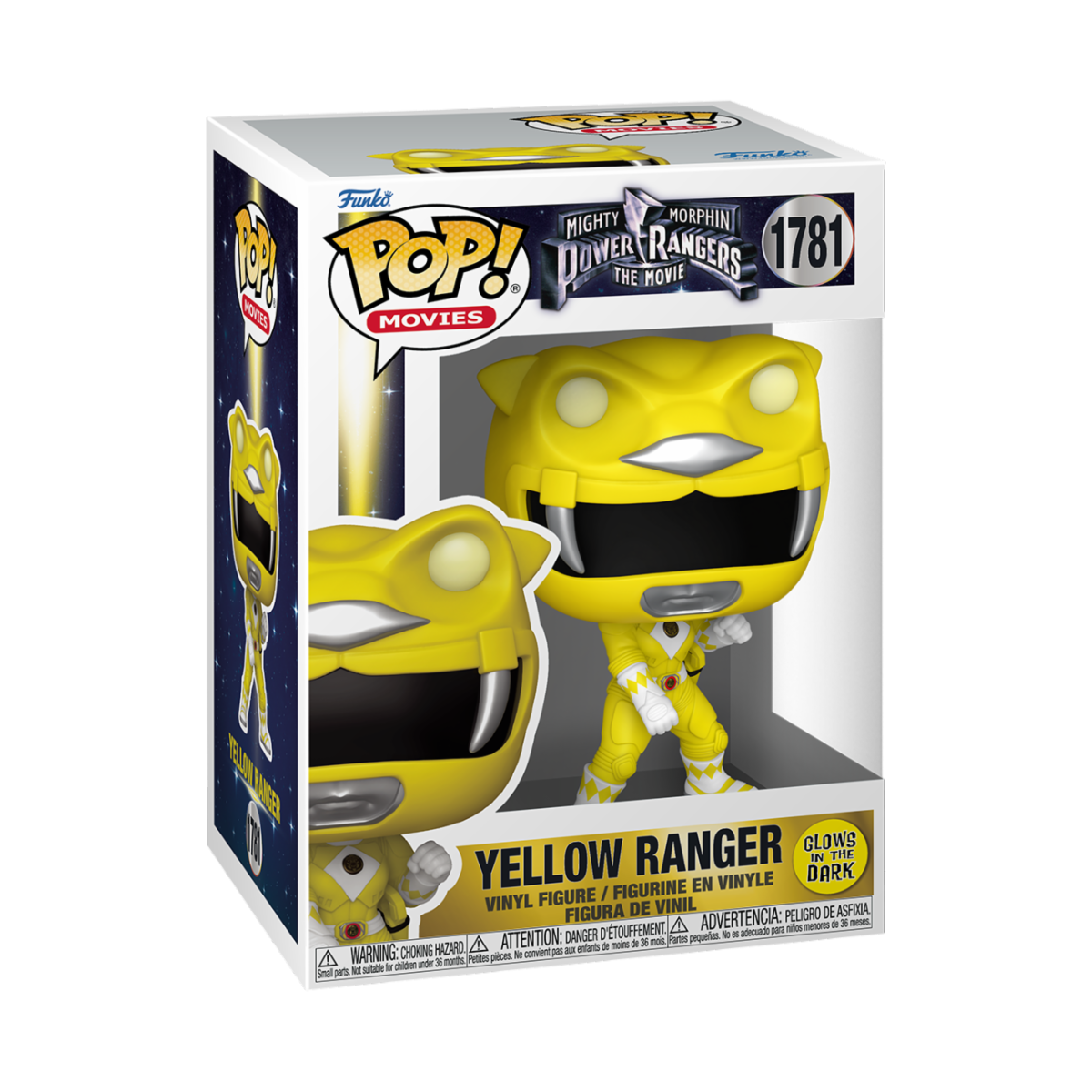 MIGHTY MORPHIN POWER RANGER: THE MOVIE - POP FUNKO VINYL FIGURE 1781 YELLOW RANGER 9CM