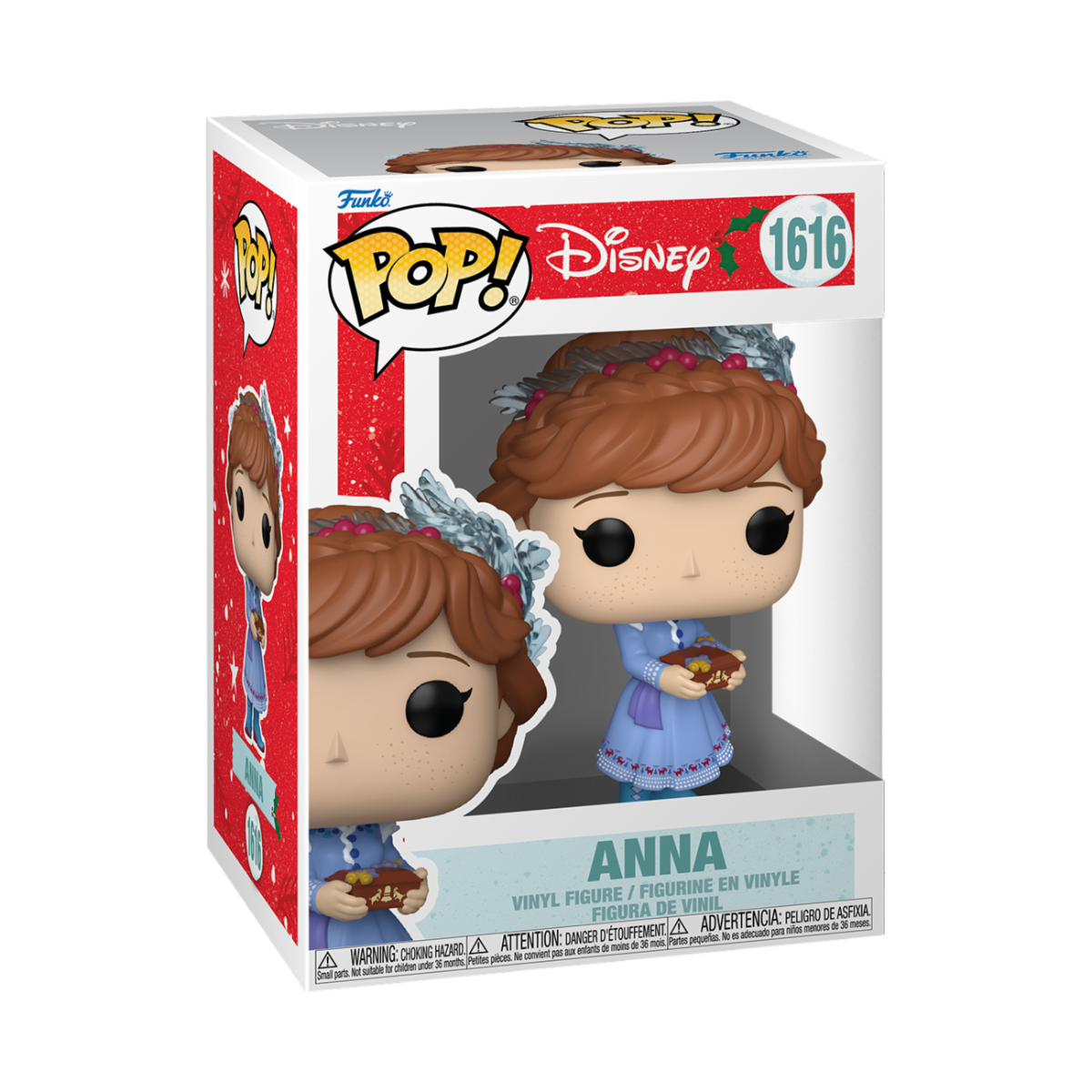 DISNEY: PRINCESS HOLIDAY - POP FUNKO VINYL FIGURE 1616 ANNA 9CM