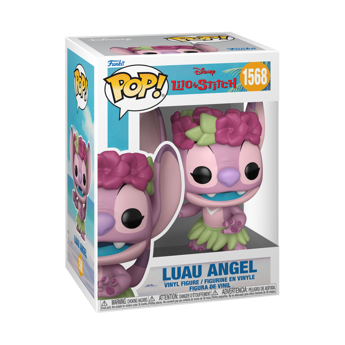 DISNEY: LILO & STITCH - POP FUNKO VINYL FIGURE 1568 LUAU ANGEL 9CM