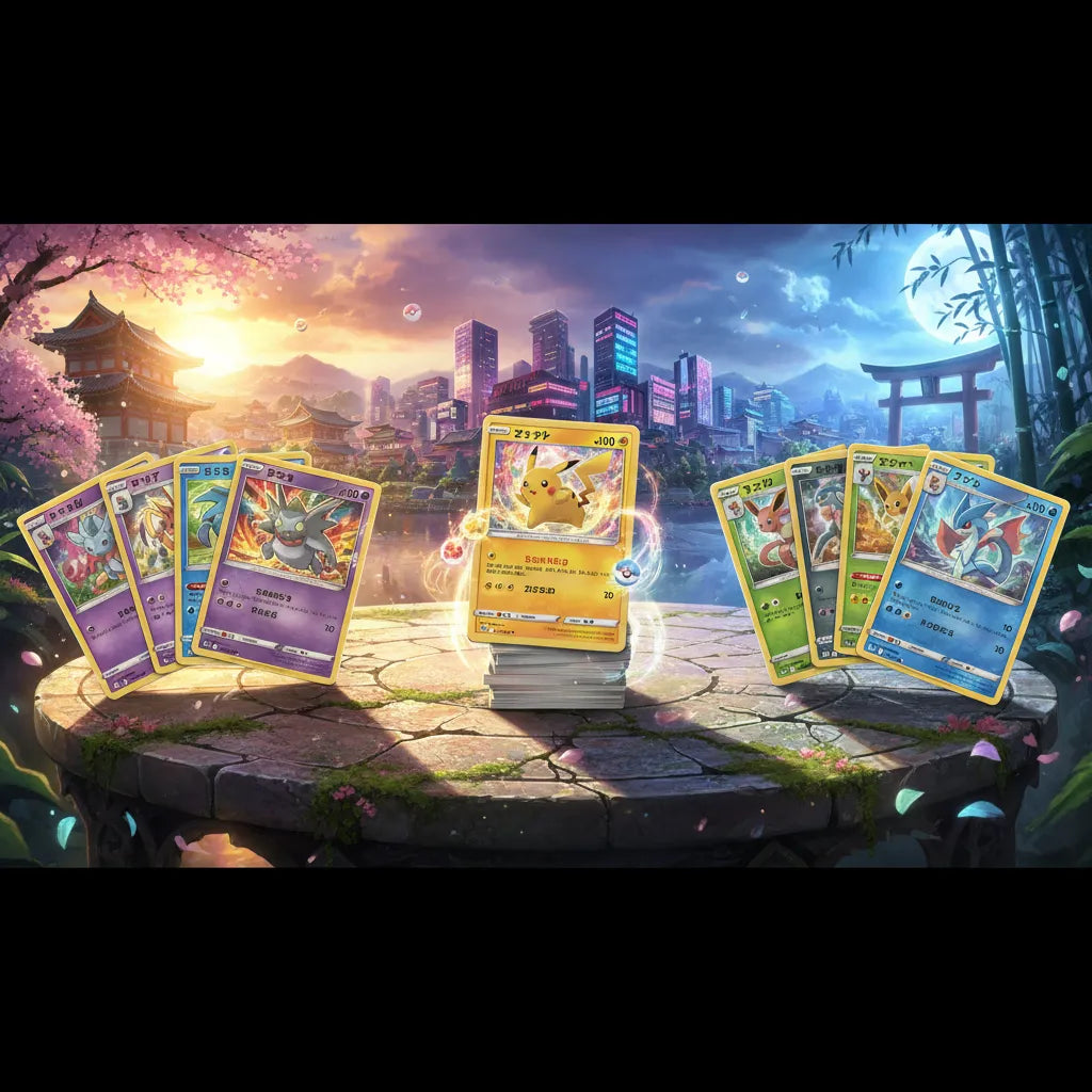 Koreanische, Chinesische & Japanische Pokémon Karten im Vergleich