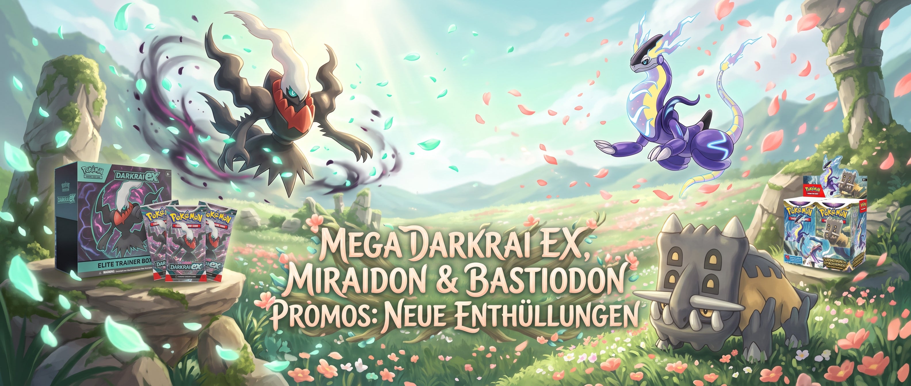 Mega Darkrai ex, Miraidon & Bastiodon Promos: Neue Enthüllungen