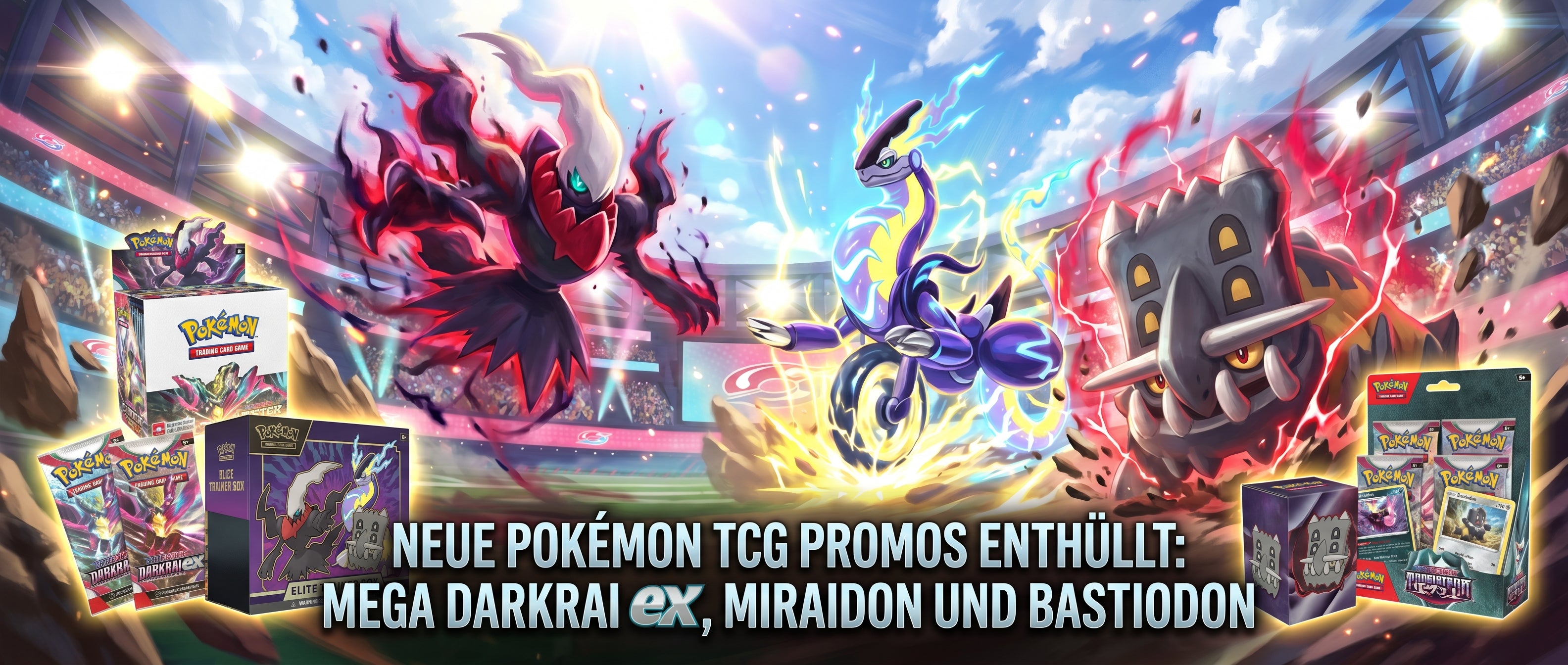 Neue Pokémon TCG Promos enthüllt: Mega Darkrai ex, Miraidon und Bastiodon