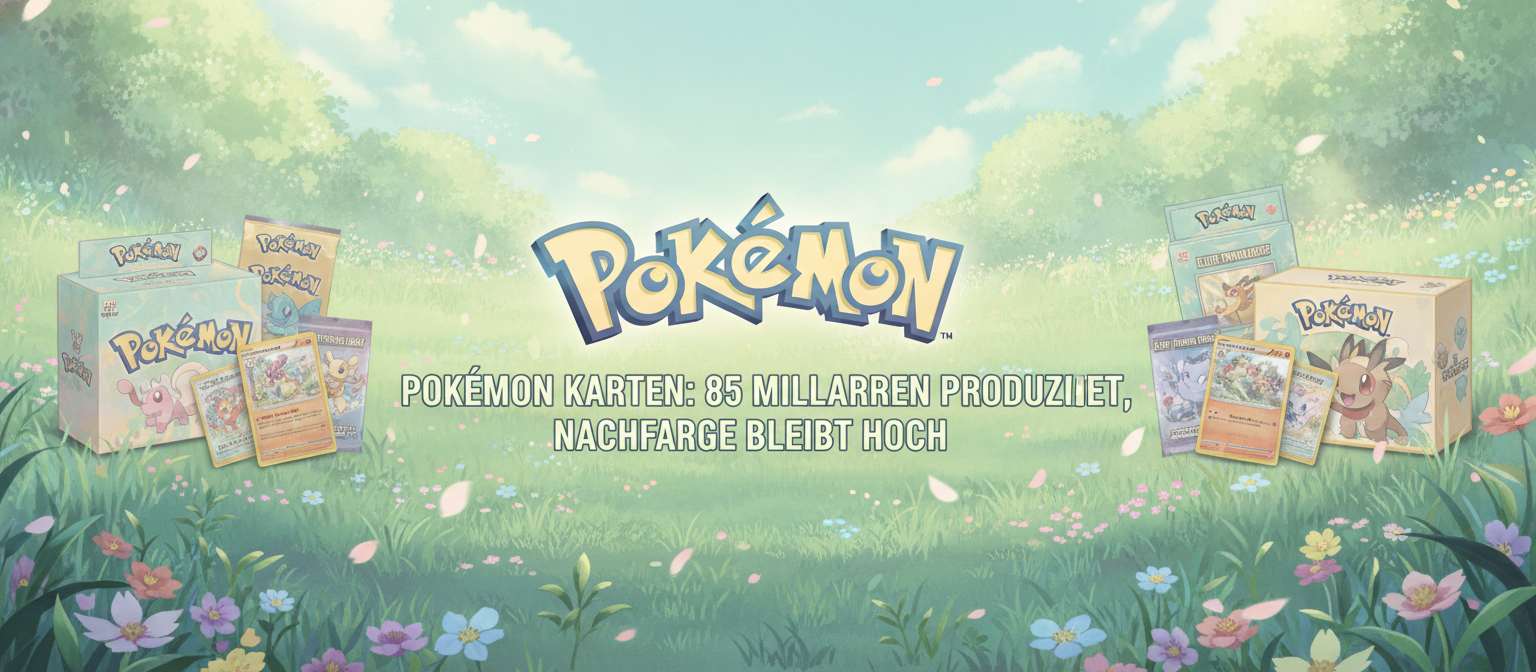 Pokémon Karten: 85 Milliarden produziert, Nachfrage bleibt hoch
