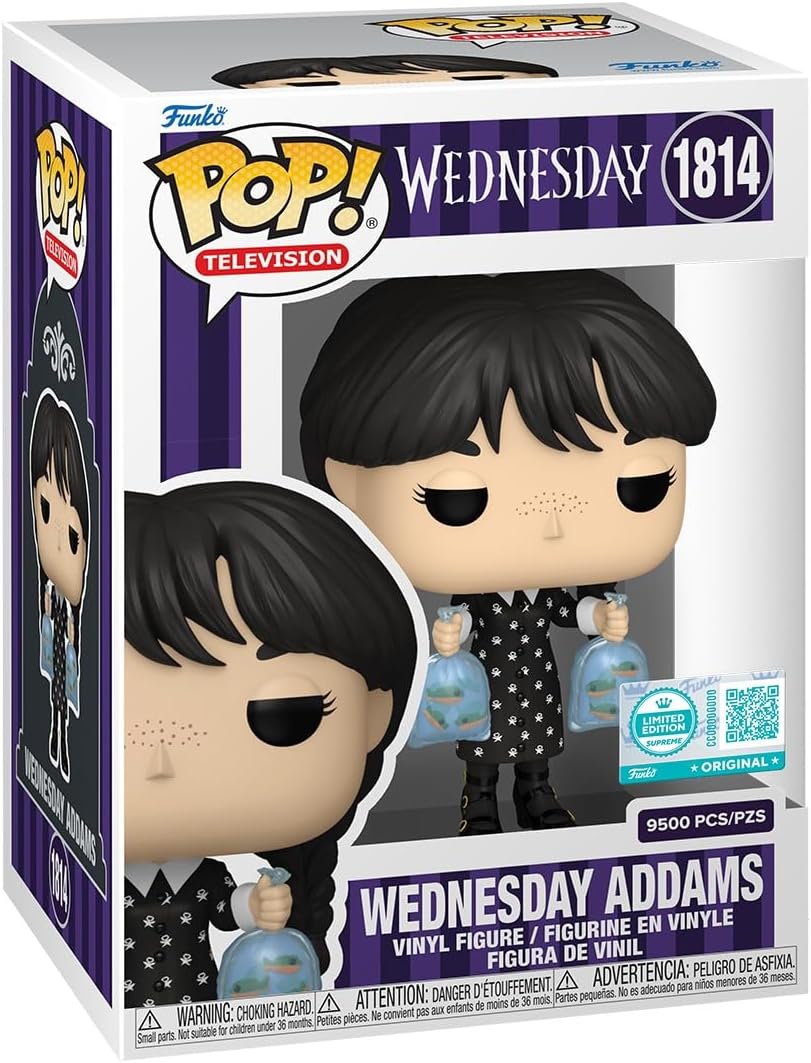 POPTV: WEDNESDAY - POP FUNKO VINYL FIGURE SUPREME - WEDNESDAY WITH PIRANHA'S 9CM FUNSIDE EXCL