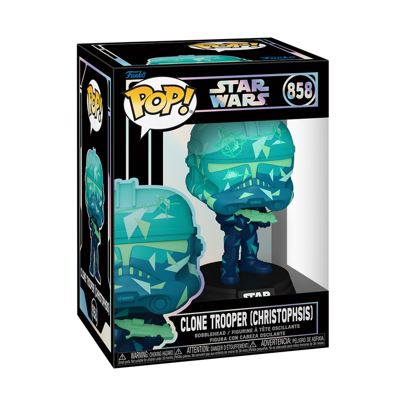 STAR WARS CLONE TROOPERS - POP FUNKO VINYL FIGURE 858 CLONE TROOPER (CHRISTOPHSIS) 9CM