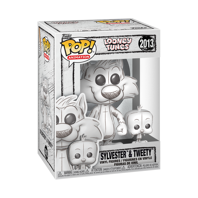 LOONEY TUNES - POP FUNKO VINYL FIGURE 2013 SYLVESTER & TWEETY (SKETCHED) 9CM