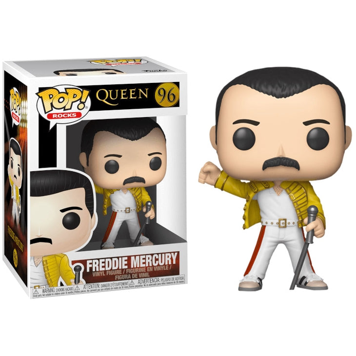 QUEEN - POP FUNKO VINYL FIGURE 96 FREDDIE MERCURY (WEMBLEY 1986) 9CM