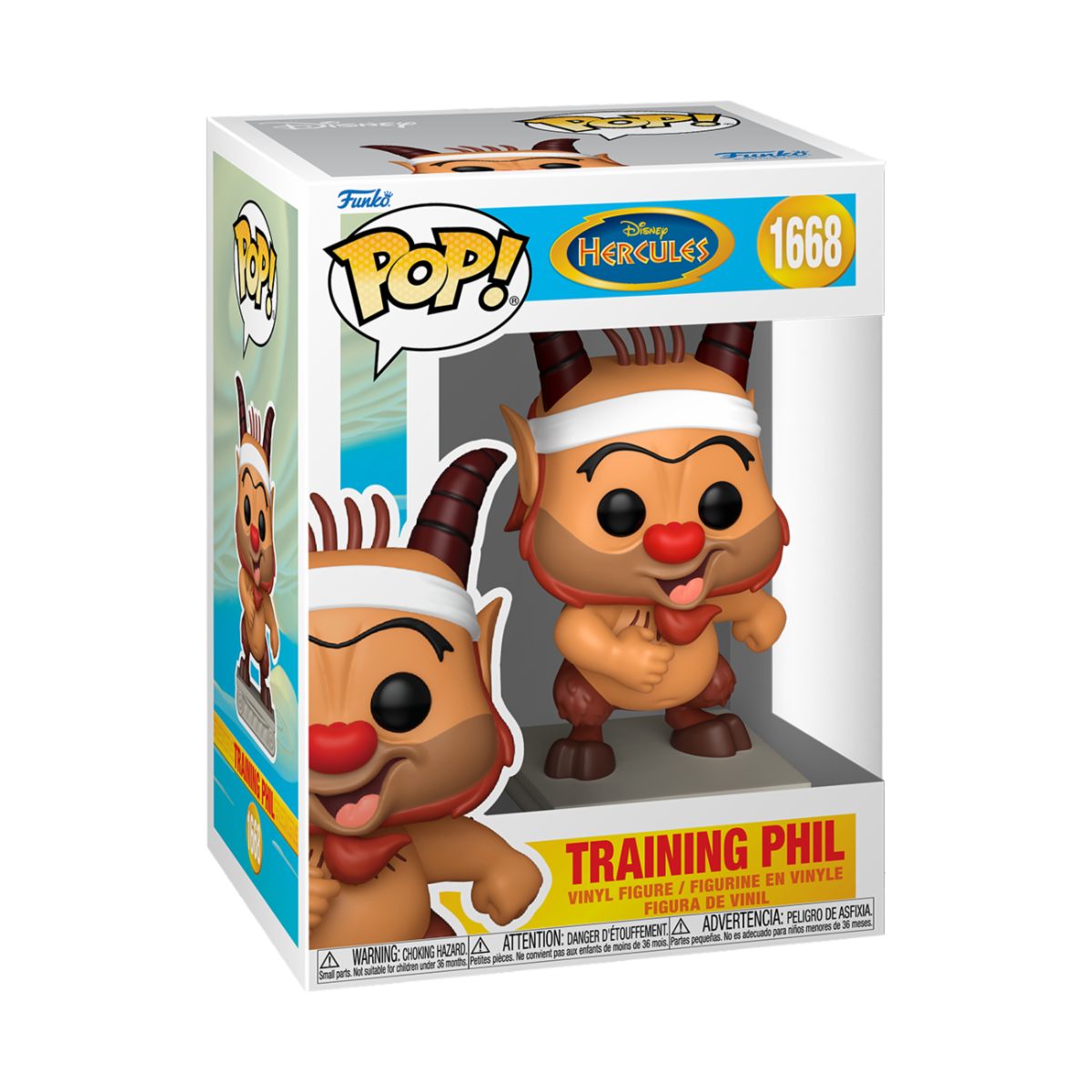 DISNEY - HERCULES 25TH ANNIVERSARY - POP FUNKO VINYL FIGURE 1668 TRAINING PHIL 9CM