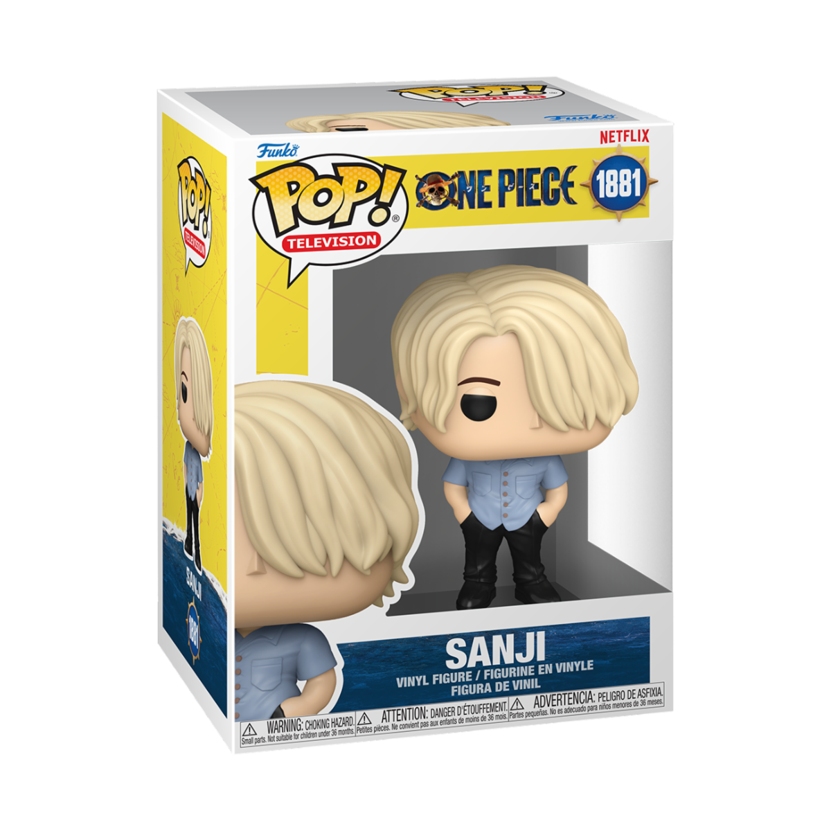 NETFLIX: ONE PIECE (LA) - POP FUNKO VINYL FIGURE 1881 SANJI 9CM