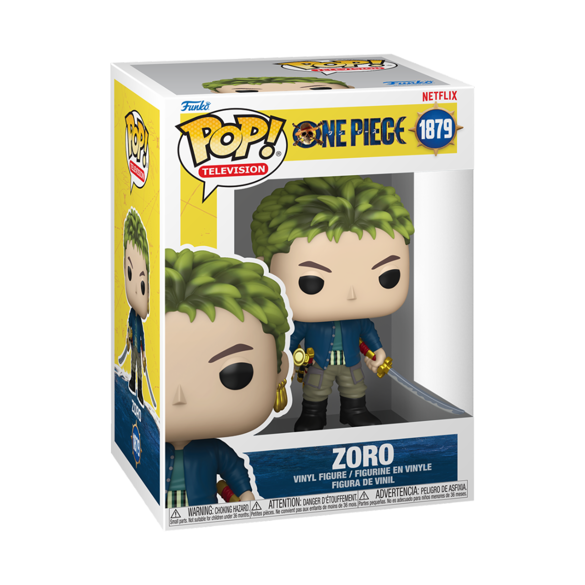 NETFLIX: ONE PIECE (LA) - POP FUNKO VINYL FIGURE 1879 ZORO 9CM