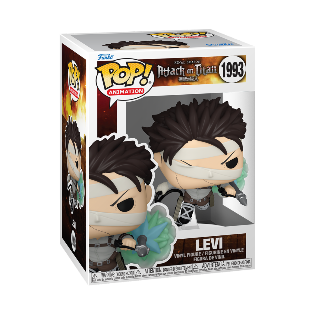 ATTACK ON TITAN - POP FUNKO VINYL FIGURE 1993 LEVI (SP-1) 9CM