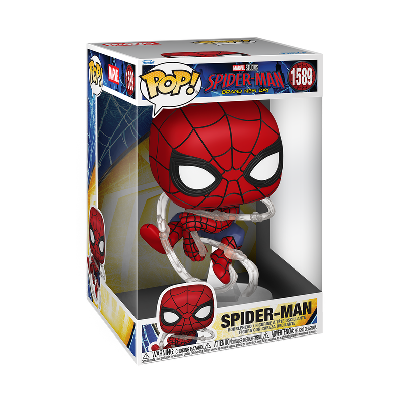 SPIDER-MAN: BRAND NEW DAY - POP FUNKO JUMBO VINYL FIGURE 1589 SPIDER-MAN 25CM