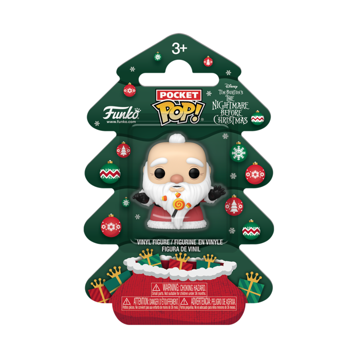 NIGHTMARE BEFORE CHRISTMAS - POKET POP FUNKO VINYL FIGURE - SANDY CLAWS 4CM