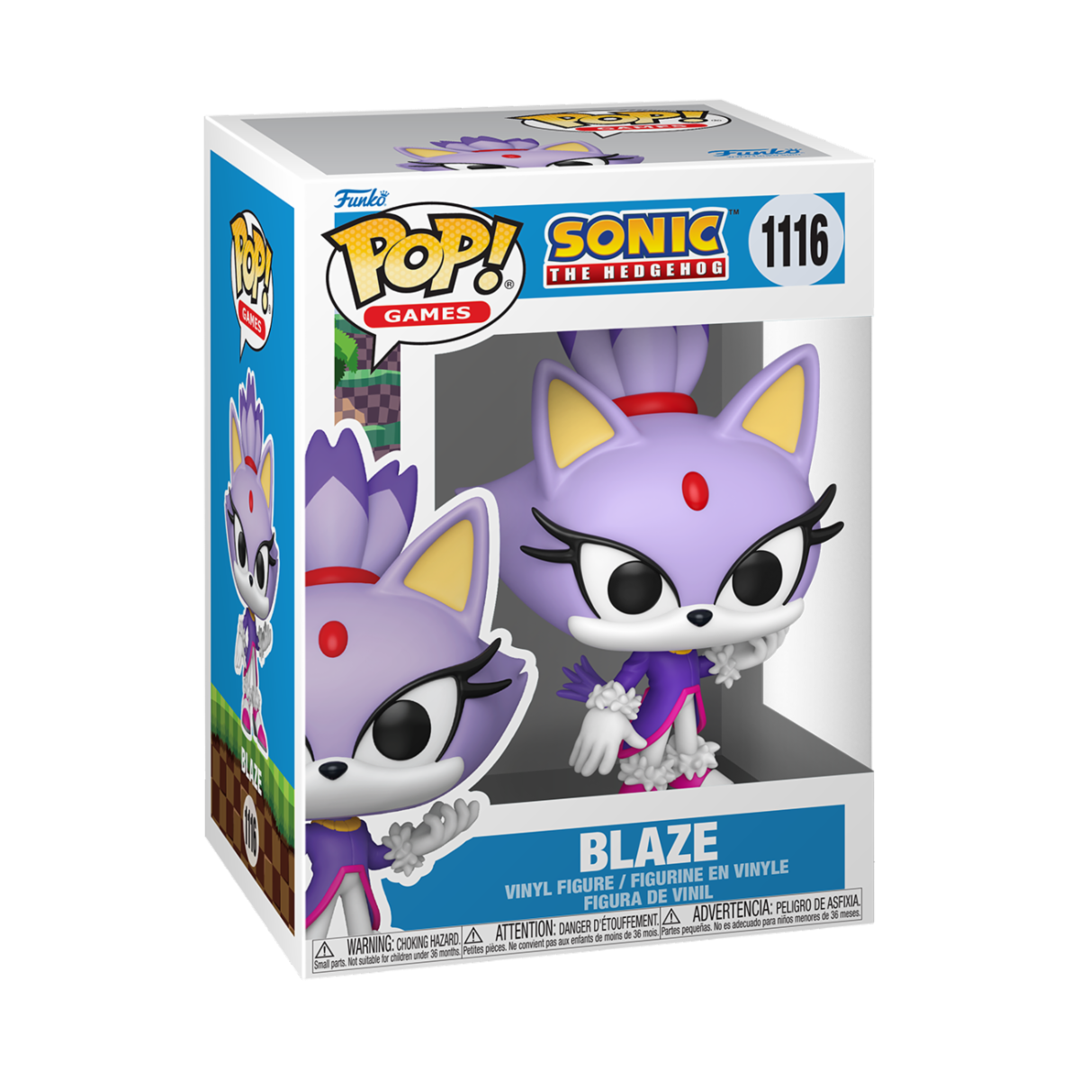 SONIC THE HEDGEHOG - POP FUNKO VINYL FIGURE 1116 BLAZE THE CAT 9CM