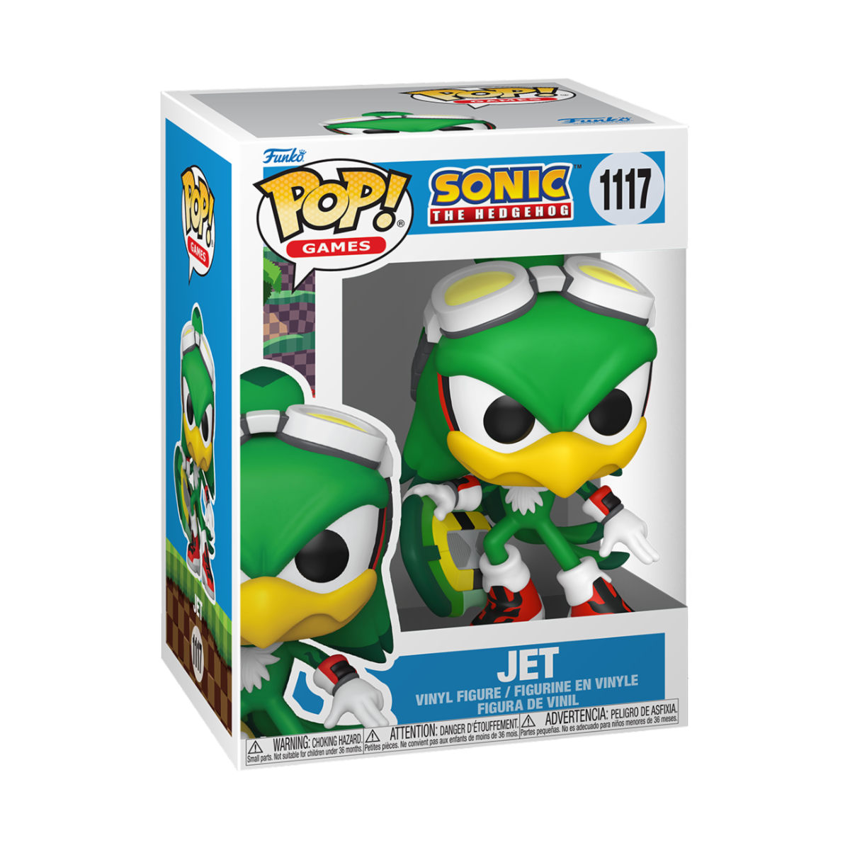 SONIC THE HEDGEHOG - POP FUNKO VINYL FIGURE 1117 JET THE HAWK W/BOARD 9CM