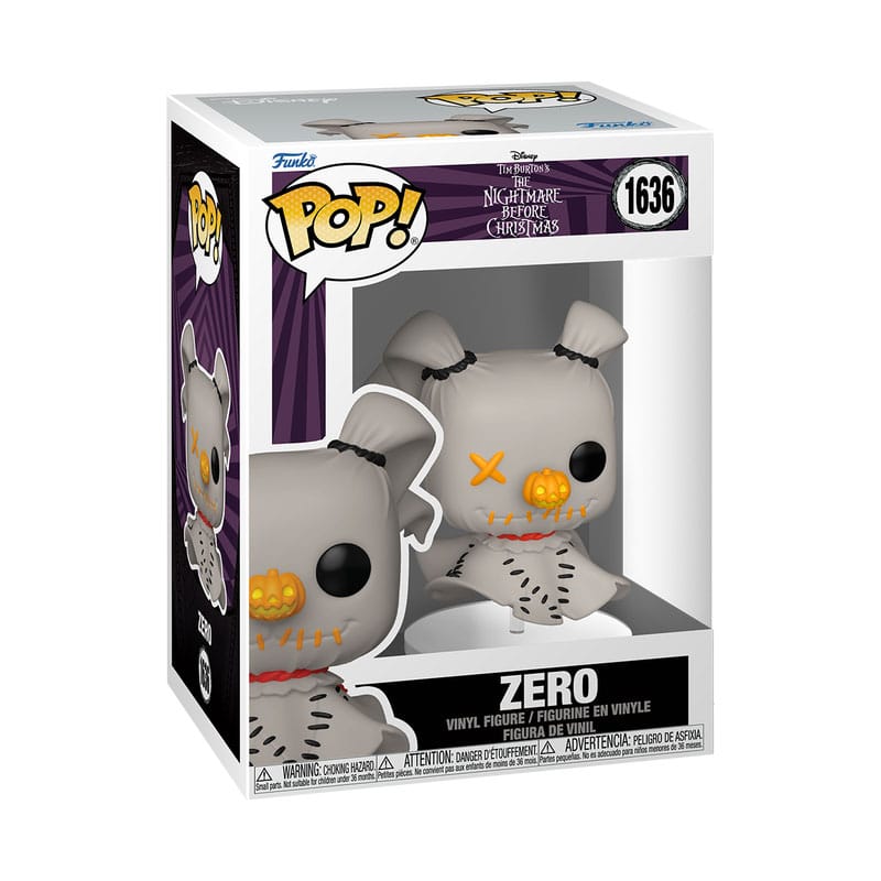 NIGHTMARE BEFORE CHRISTMAS - POP FUNKO VINYL FIGURE 1636 ZERO (PATCHWORK) 9CM