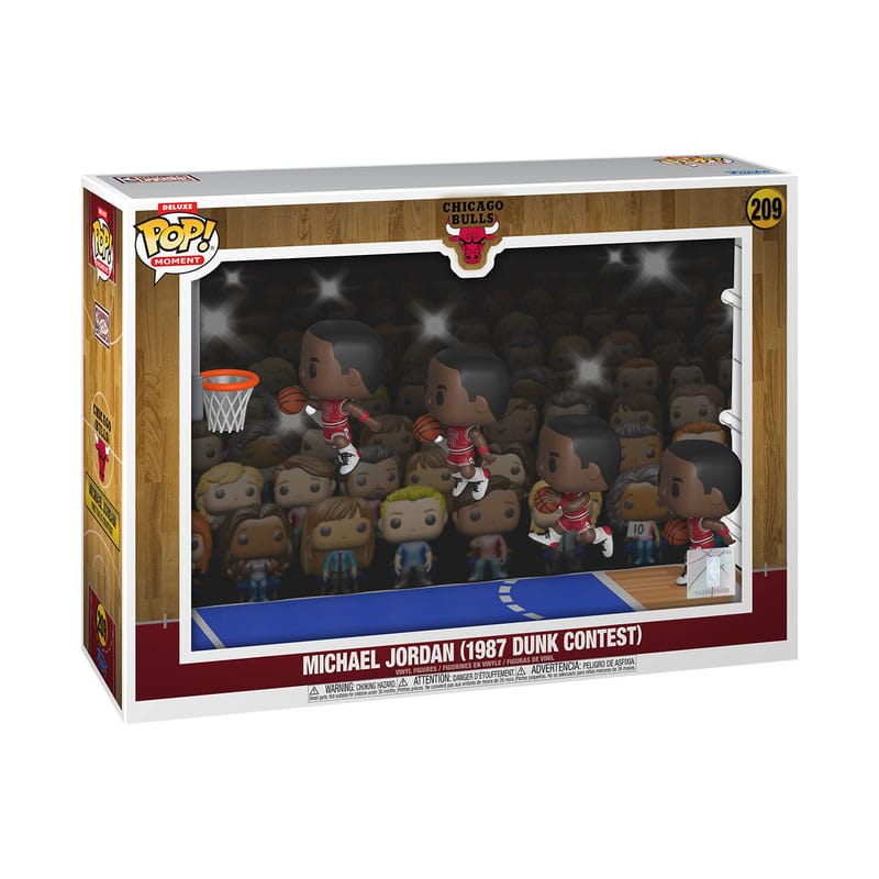 SPORTS: NBA - POP FUNKO MOMENT DELUXE VINYL FIGURE 209 MICHAEL JORDAN (1987 SLAM DUNK CONTEST)