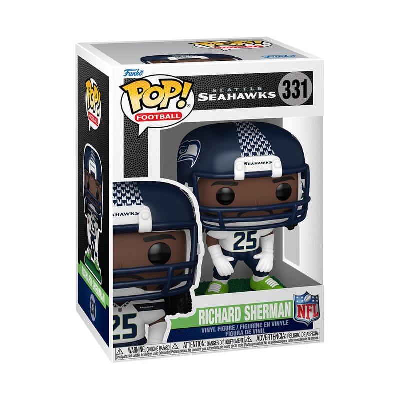 NFL - POP FUNKO VINYL FIGURE 331 RICHARD SHERMAN (SEAHAWKS) 9CM