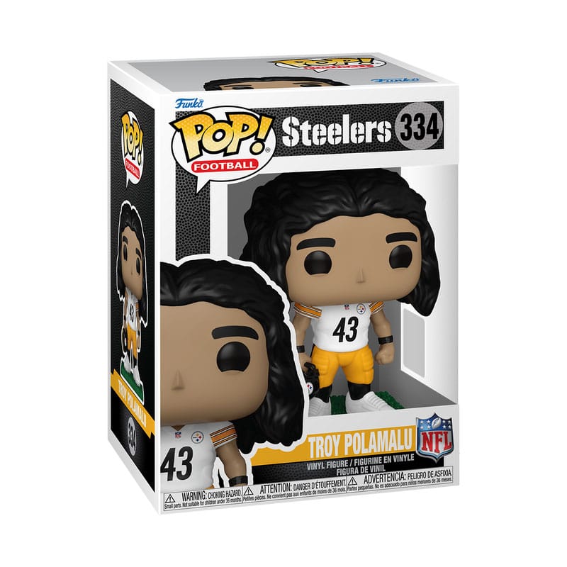 NFL - POP FUNKO VINYL FIGURE 334 TROY POLAMALU (STEELERS) 9CM