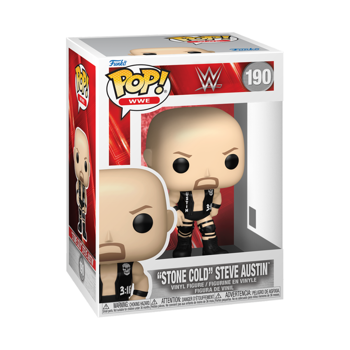 WWE - POP FUNKO VINYL FIGURE 190 "STONE COLD" STEVE AUSTIN 9CM