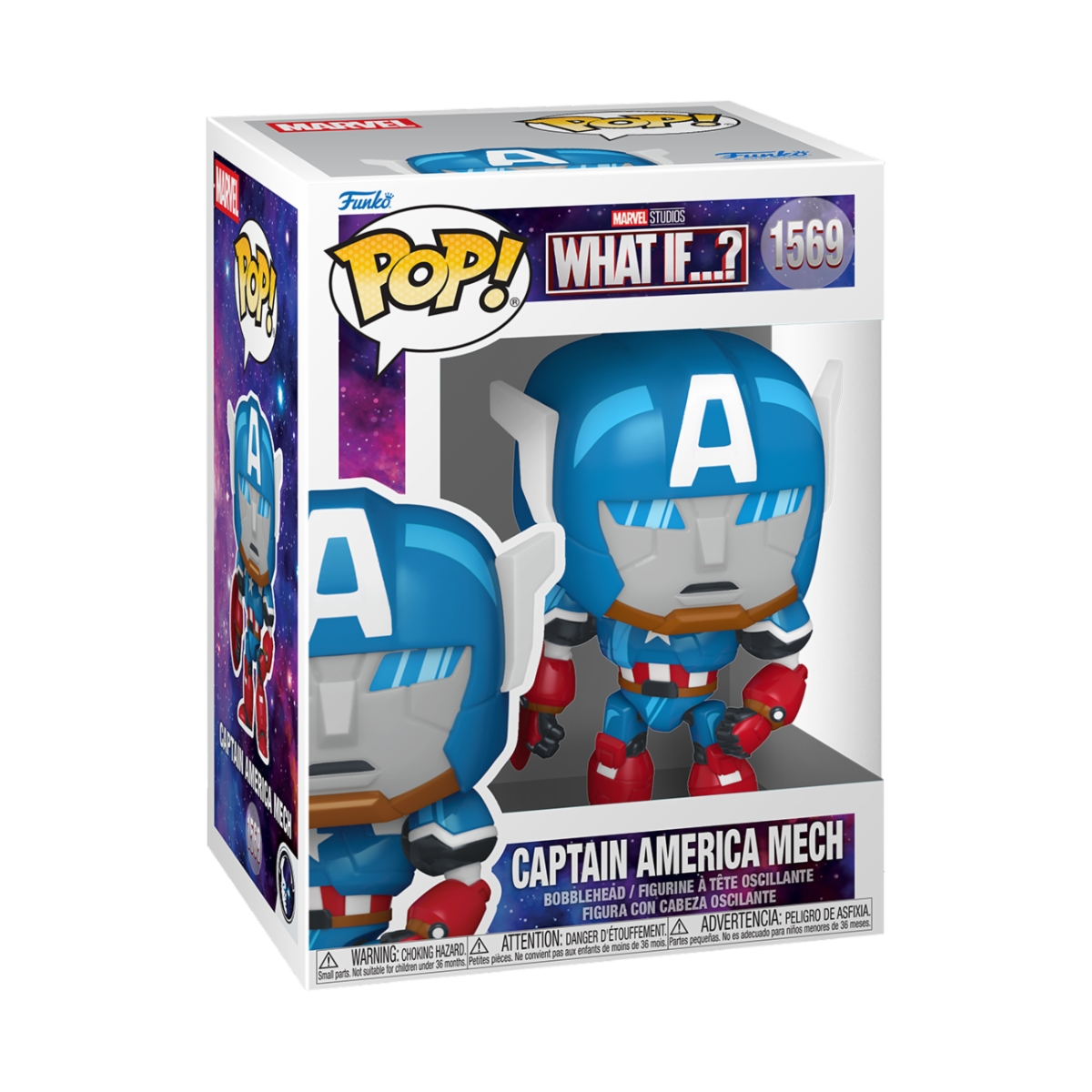 MAREL: WHAT IF...? - POP FUNKO VINYL FIGURE 1569 CAPTAIN AMERICA MECH 9CM