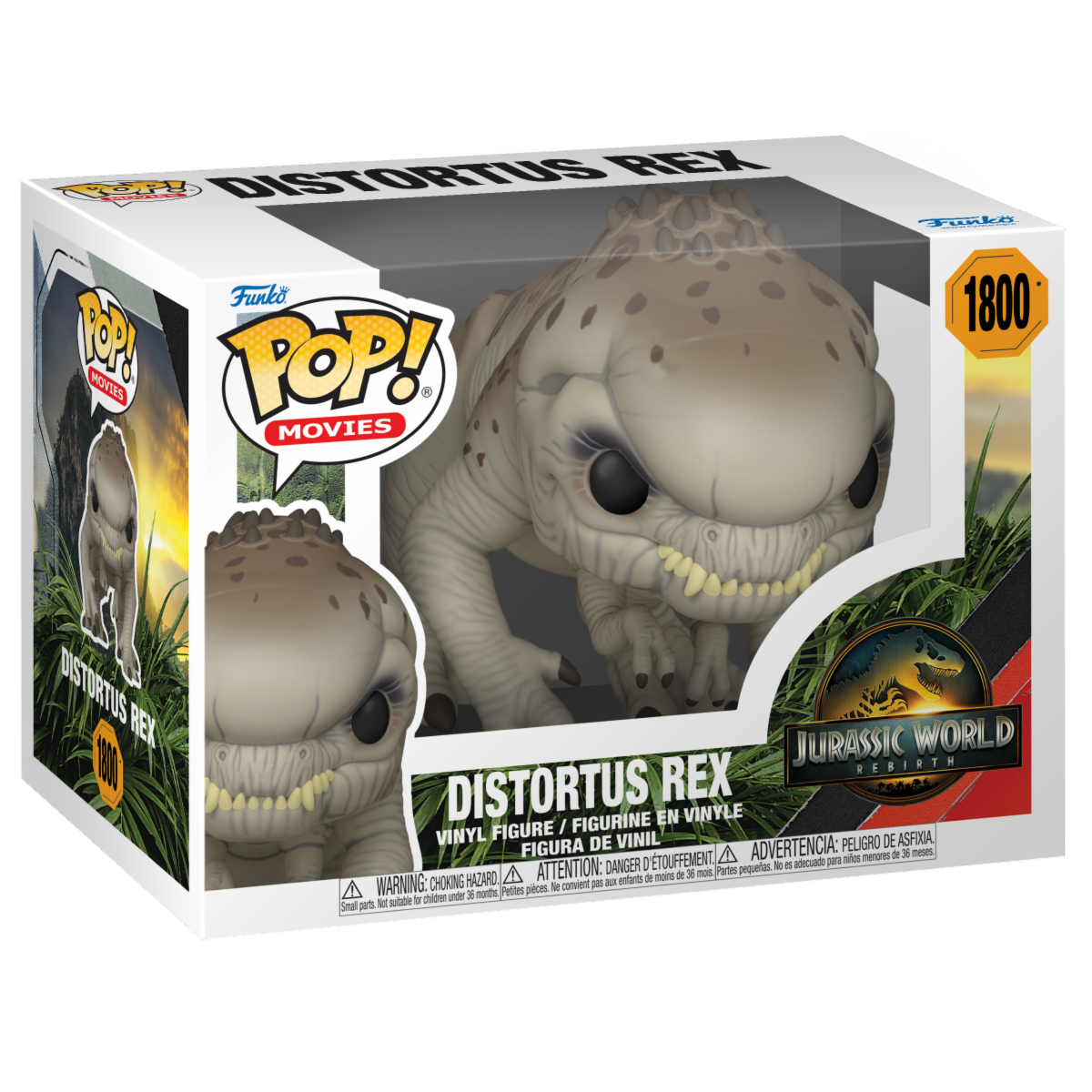 JURASSIC WORLD: REBIRTH - POP FUNKO VINYL FIGURE 1800 DISTORTUS REX 9CM