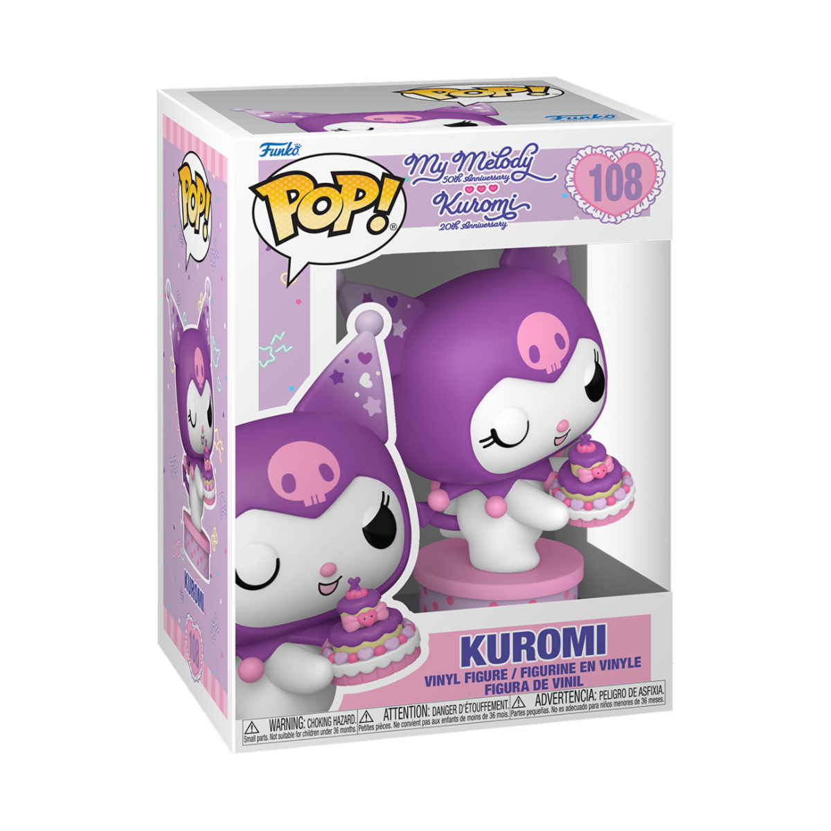 SANRIO: KUROMI 20TH ANNIVERSARY - POP FUNKO VINYL FIGURE 108 KUROMI 9CM