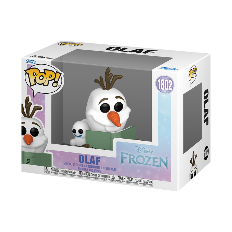 DISNEY: FROZEN - POP FUNKO VINYL FIGURE 1802 OLAF READING BOOK (READERS) 9CM