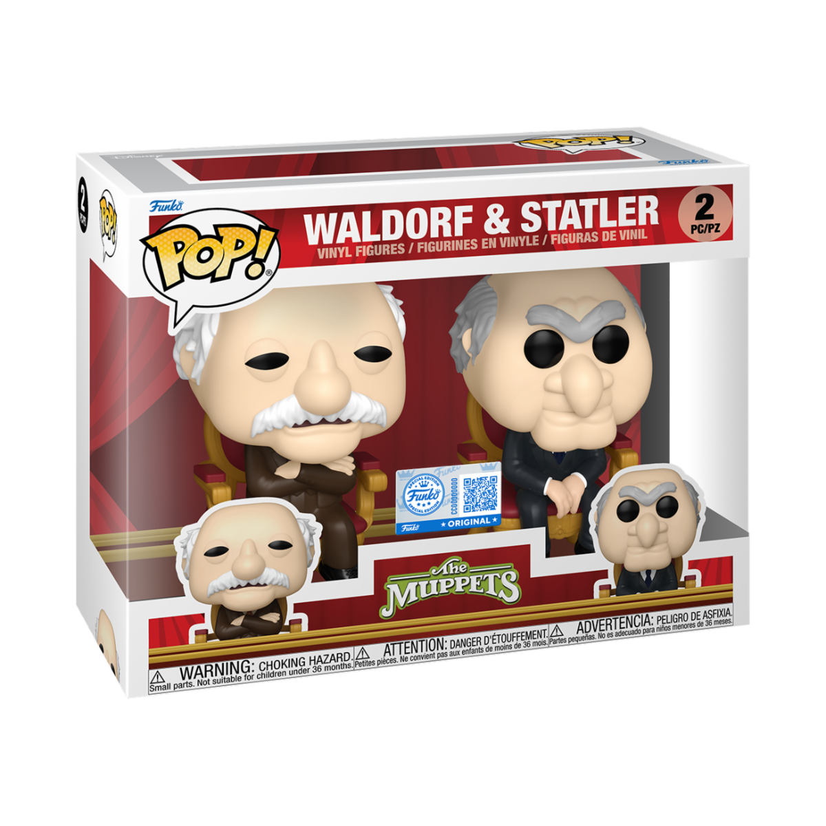 MUPPETS - POP FUNKO VINYL FIGURE 2-PACK - WALDORF AND STATLER 9CM