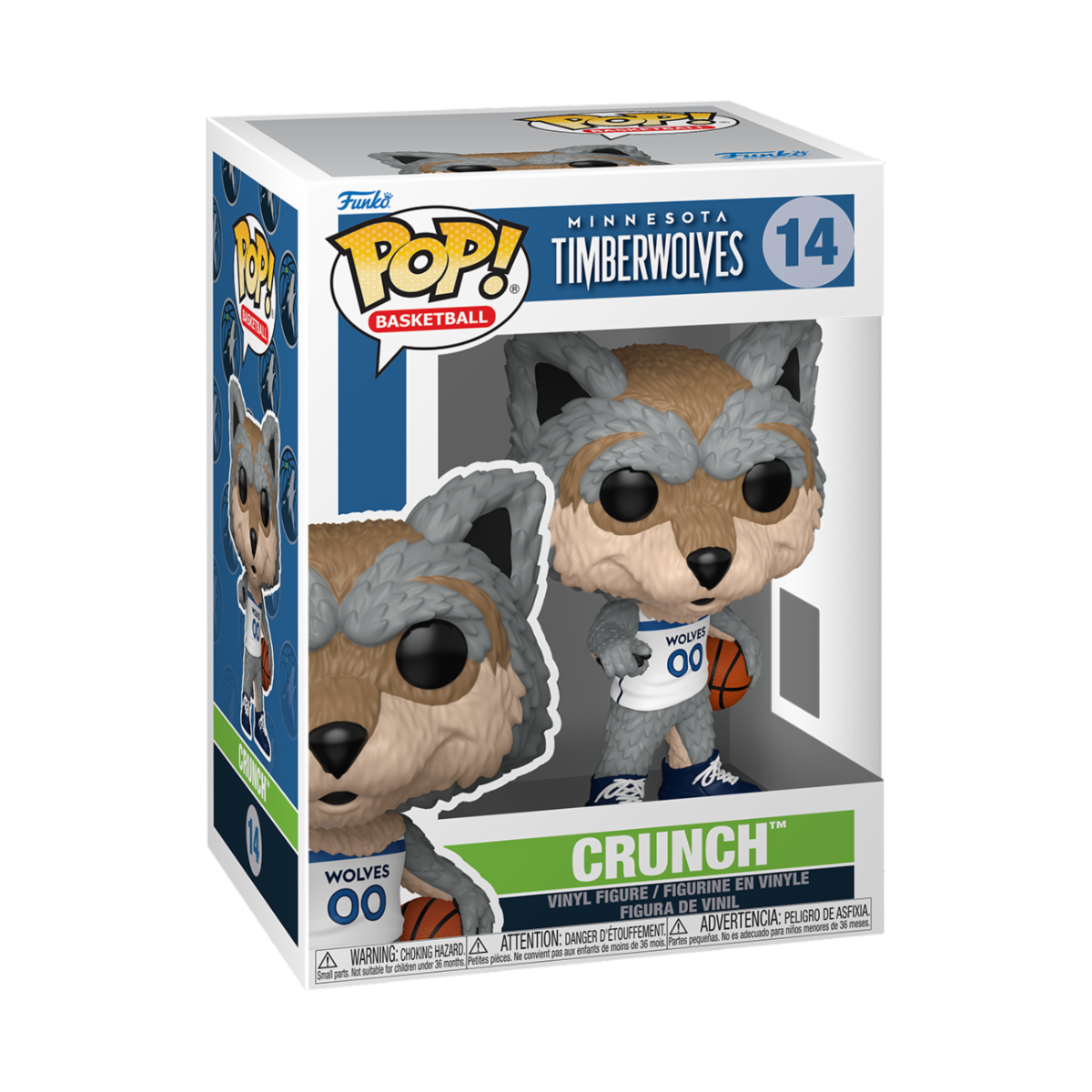 NBA - POP FUNKO VINYL FIGURE 14 CRUNCH THE WOLF (WOLVES) 9CM