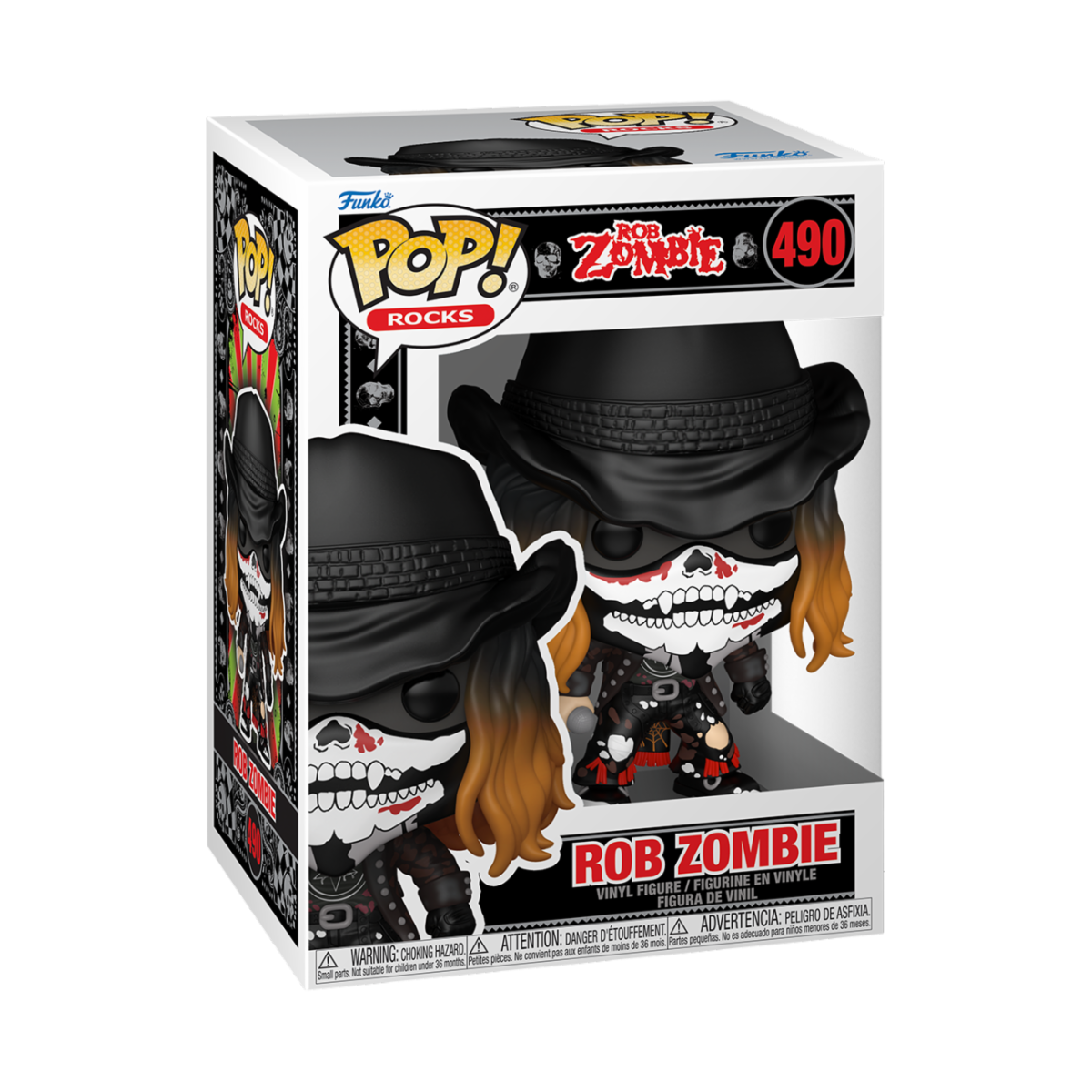 MUSIC: ROB ZOMBIE - POP FUNKO VINYL FIGURE 490 ROB ZOMBIE (WITH BANDANA) 9CM