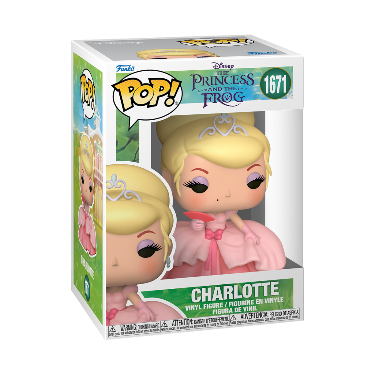DISNEY: THE PRINCESS AND THE FROG - POP FUNKO VINYL FIGURE 1671 CHARLOTTE REGULAR 9CM