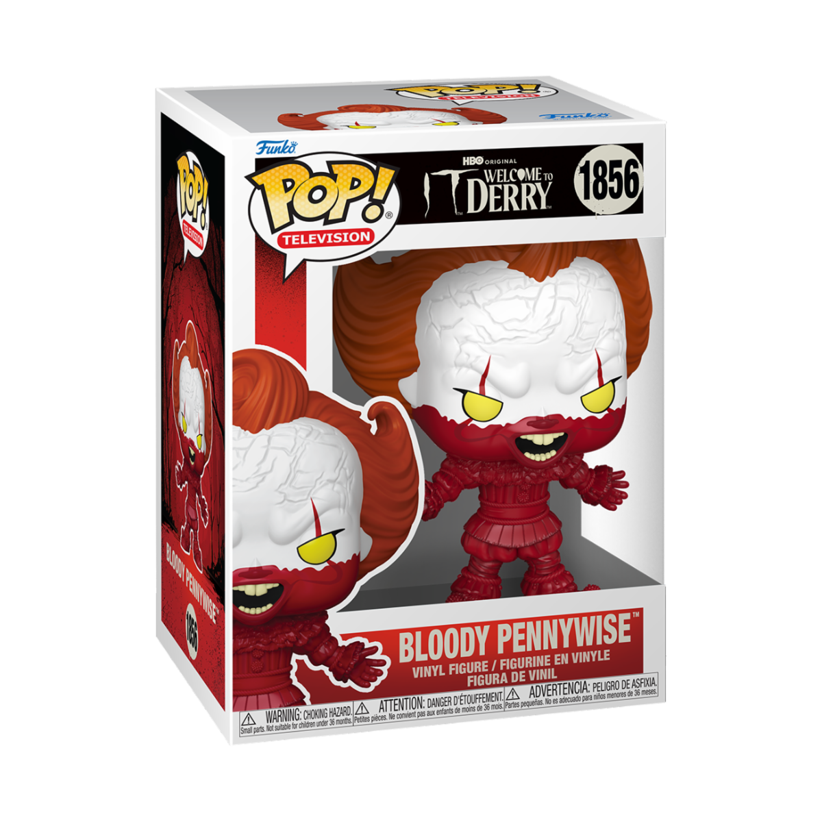 WELCOME TO DERRY - POP FUNKO VINYL FIGURE 1856 BLOODY PENNYWISE 9CM