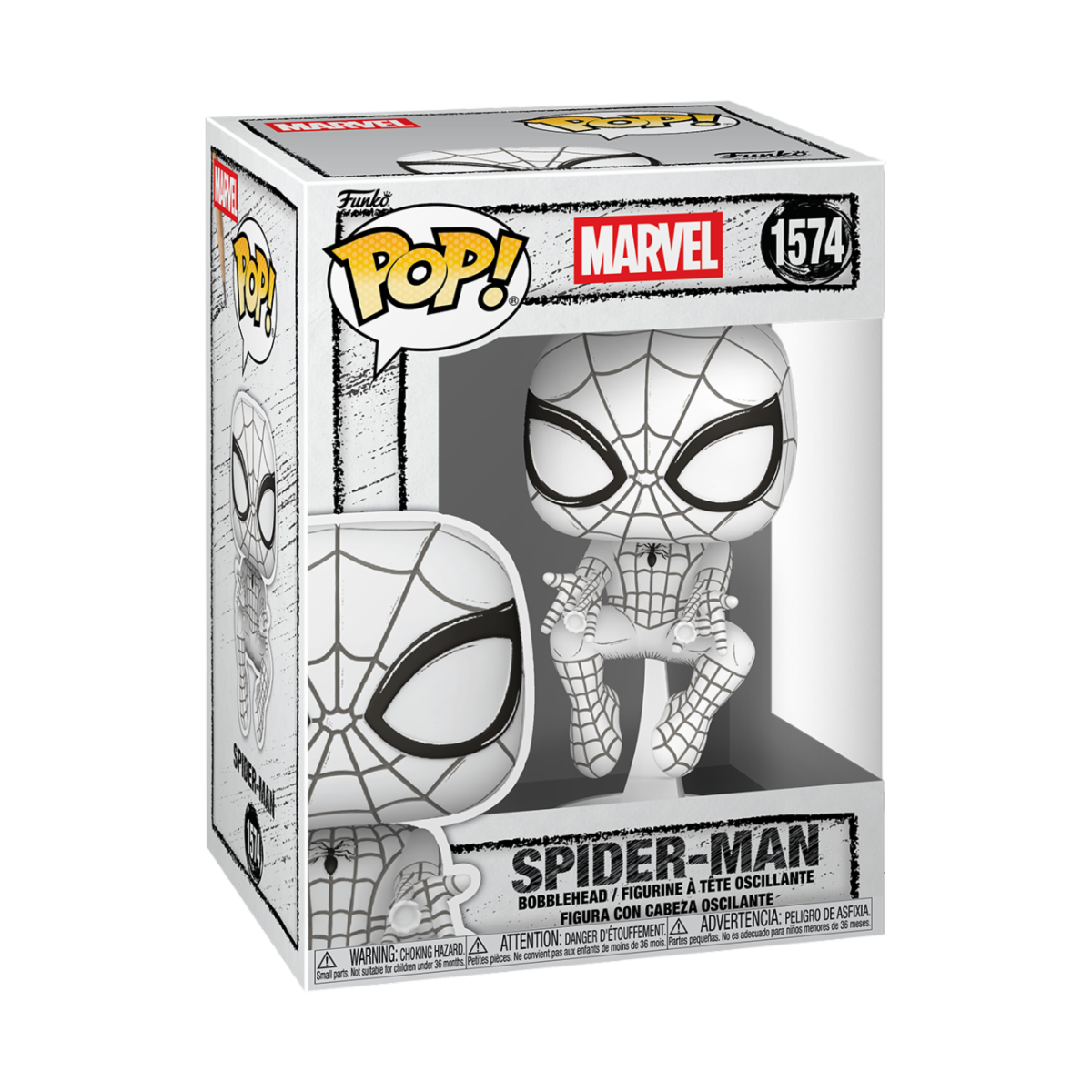 MARVEL - POP FUNKO VINYL FIGURE 1574 SPIDER-MAN (SKETCHED) 9CM