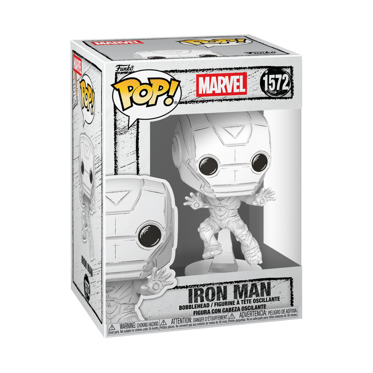 MARVEL - POP FUNKO VINYL FIGURE 1572 IRON MAN (SKETCHED) 9CM