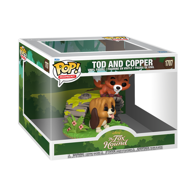 THE FOX AND THE HOUND - POP FUNKO MOVIE MOMENT VINYL FIGURE 1707 TOD AND COPPER 9CM
