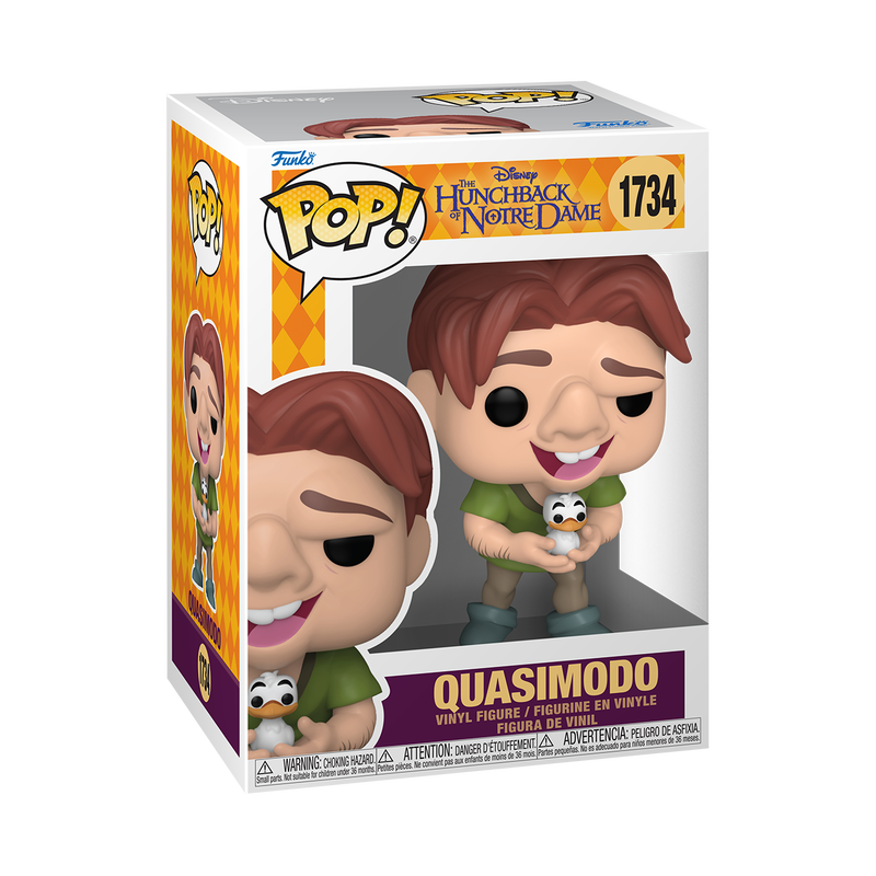 THE HUNCHBACK OF NOTRE DAME - POP FUNKO VINYL FIGURE 1734 QUASIMODO (WITH BIRD) 9CM