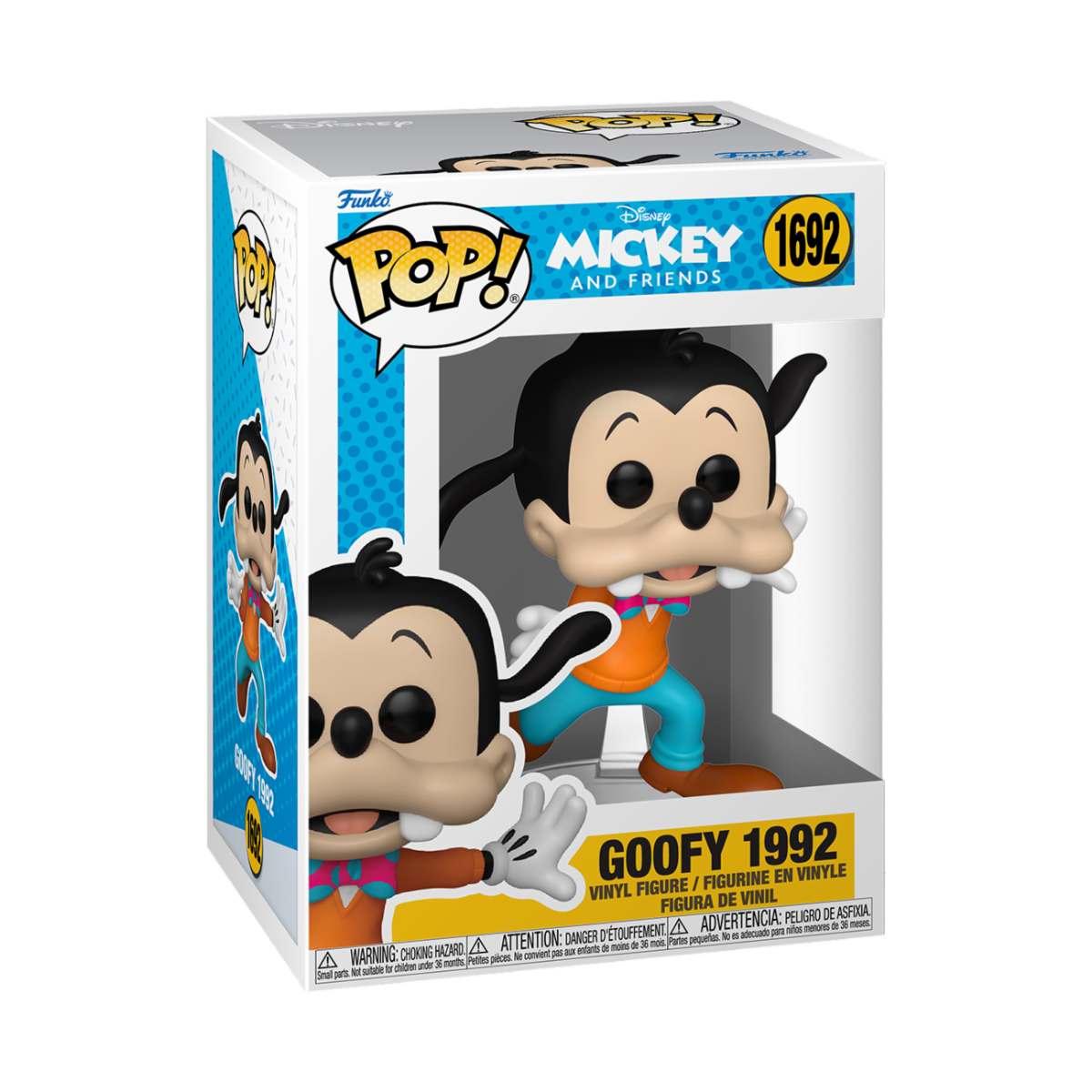 GOOFY THROUGH THE AGES - POP FUNKO VINYL FIGURE 1692 GOOFY 1992 9CM