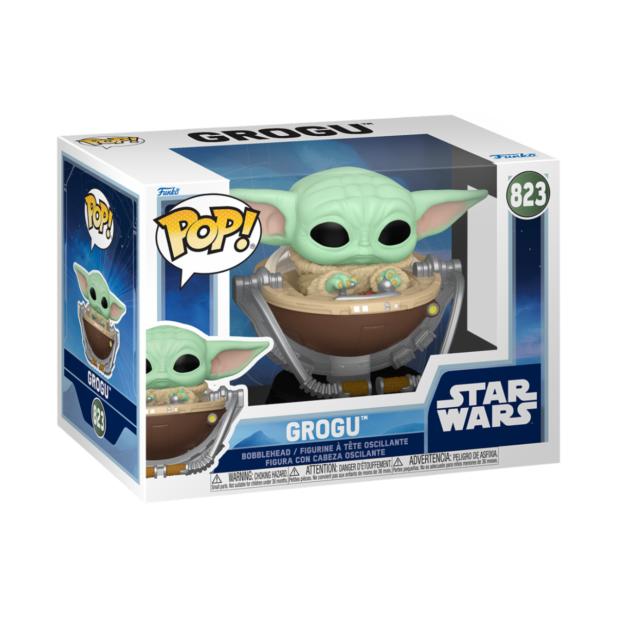 STAR WARS: MANDALORIAN & GROGU (2026) - POP FUNKO VINYL FIGURE 823 GROGU (IN PRAM) 9CM