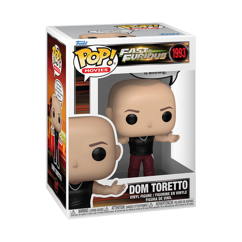FAST & FURIOUS S2 - POP FUNKO VINYL FIGURE 1993 DOM TORETTO 9CM