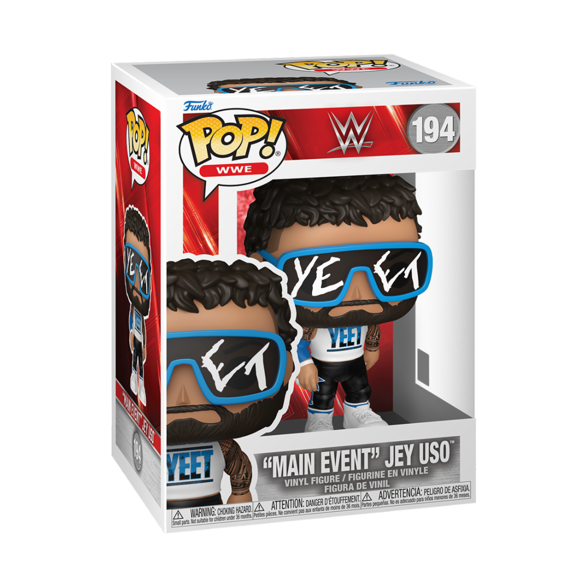 WWE S29 - POP FUNKO VINYL FIGURE 194 "MAIN EVENT" JEY USO 9CM