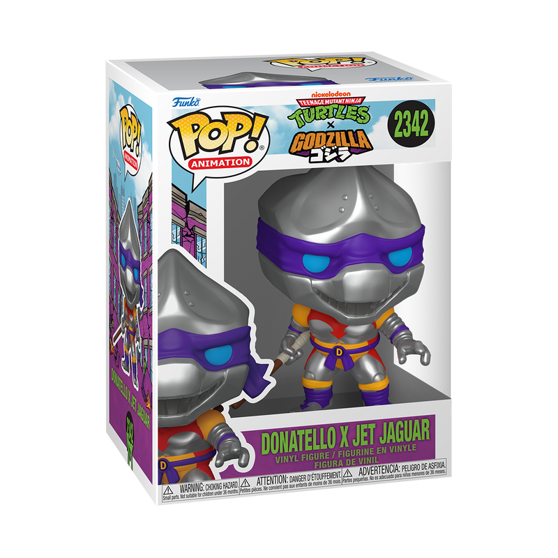 TMNT X GODZILLA - POP FUNKO VINYL FIGURE 2342 DONATELLO X JET JAGUAR 9CM