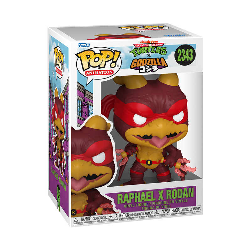 TMNT X GODZILLA - POP FUNKO VINYL FIGURE 2343 RAPHAEL X RODAN 9CM