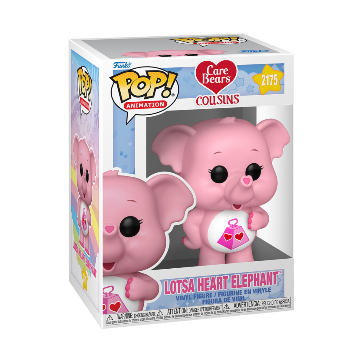 CARE BEAR COUSINS S2 - POP FUNKO VINYL FIGURE 2175 LOTSA HEART ELEPHANT 9CM