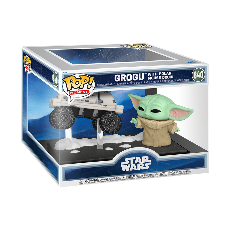 STAR WARS: MANDALORIAN & GROGU (2026) S2 - POP FUNKO MOVIE MOMENT VINYL FIGURE 840 GROGU W/ POLAR MOUSE DROID 9CM