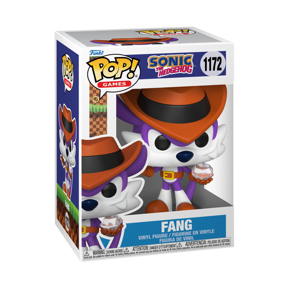 SONIC THE HEDGEHOG S10 - POP FUNKO VINYL FIGURE 1172 FANG THE HUNTER 9CM