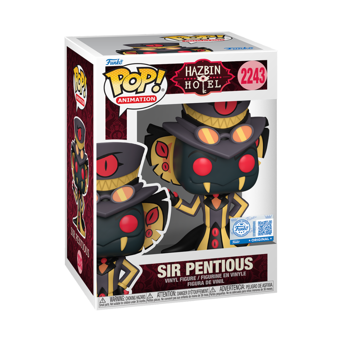 HAZBIN HOTEL - POP FUNKO VINYL FIGURE 2243 SIR PENTIOUS REGULAR 9CM